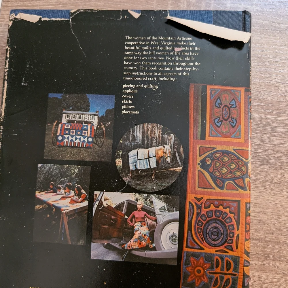 “The Mountain Artisans Quilting Book,” Hardcover with Dust Jacket, by A.A. Lewis